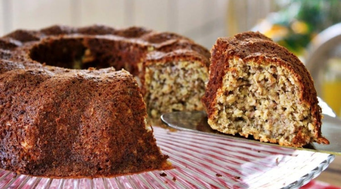 Bolo de Banana com Aveia